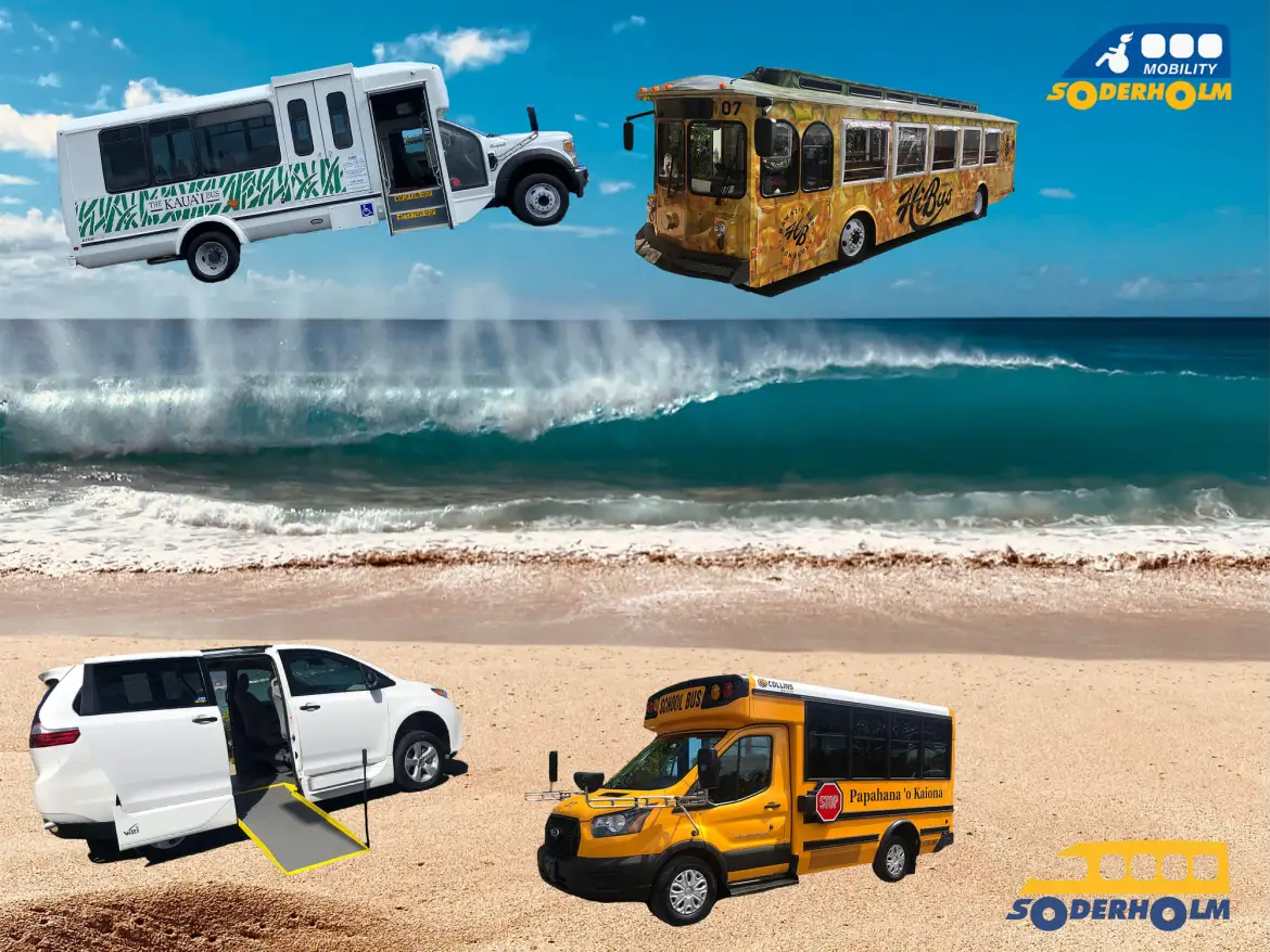 oahu bus company soderholdm mobility offers a wide range of buses, vans, and vehicles, right on the beautiful island of oahu